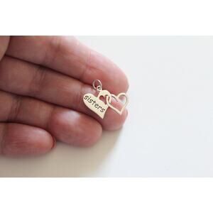 Sterling Silver Sisters Heart Pendant